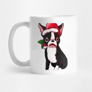 Cute Boston Terrier Drawing Mug